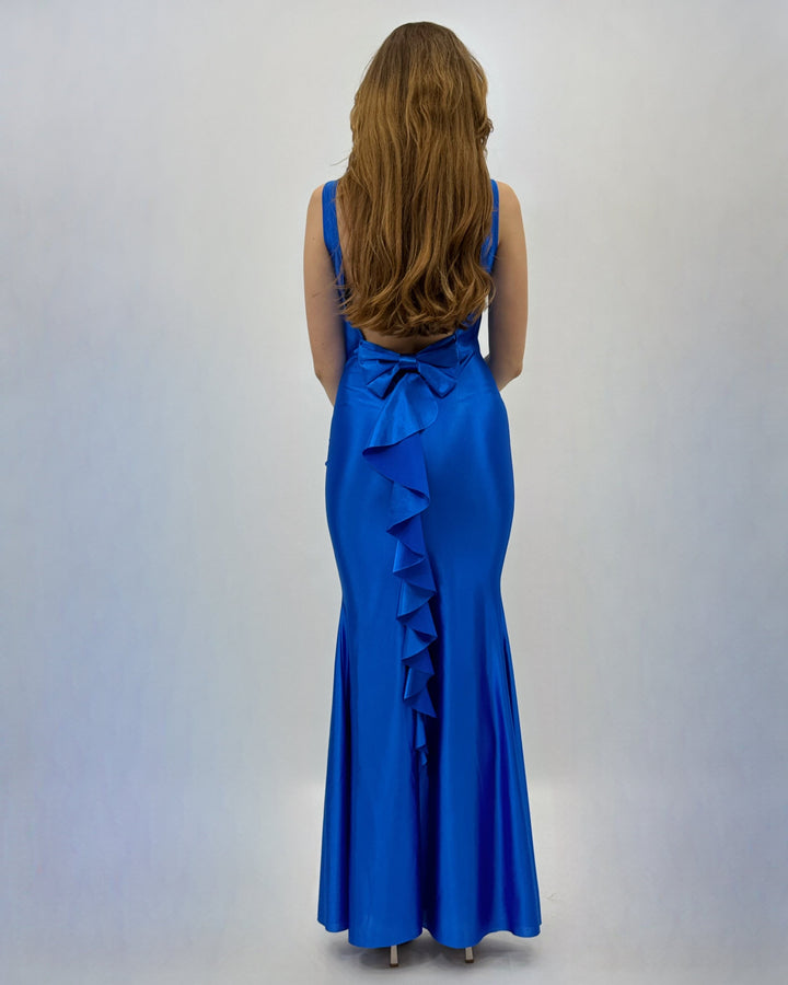 Emma & Rose Cape Town Ingrid soft luxurious fabrics green boat neckline dress, elegant abiti with a relaxed fit.