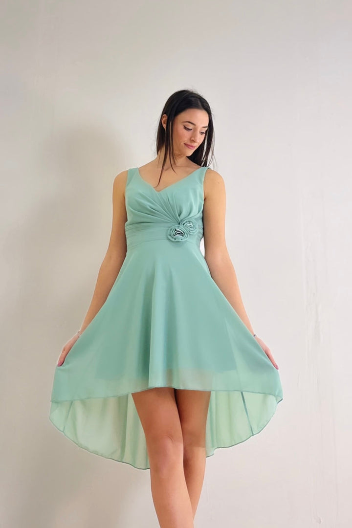 Green Moana™ flowing dress by Emma & Rose Cape Town, lightweight fabric with a relaxed fit and vibrant ocean-inspired design.