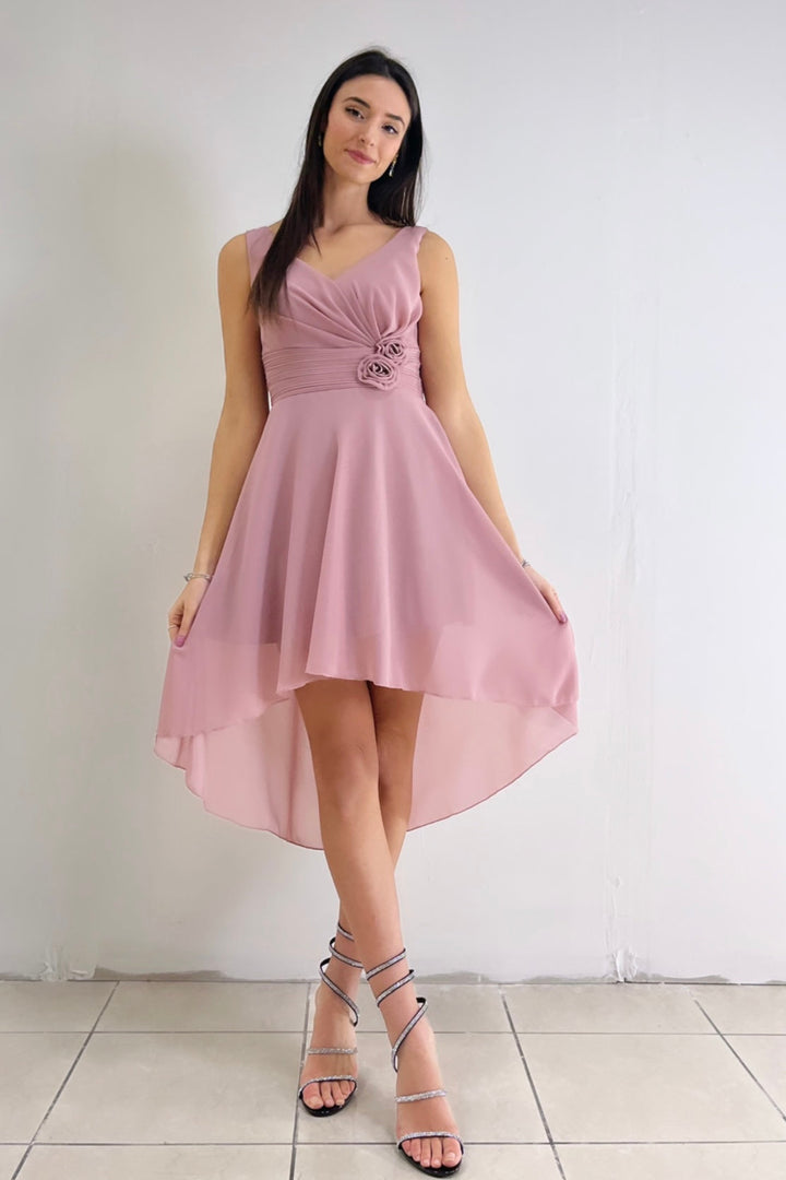 Green Moana™ flowing dress by Emma & Rose Cape Town, soft fabric with elegant design and vibrant color.