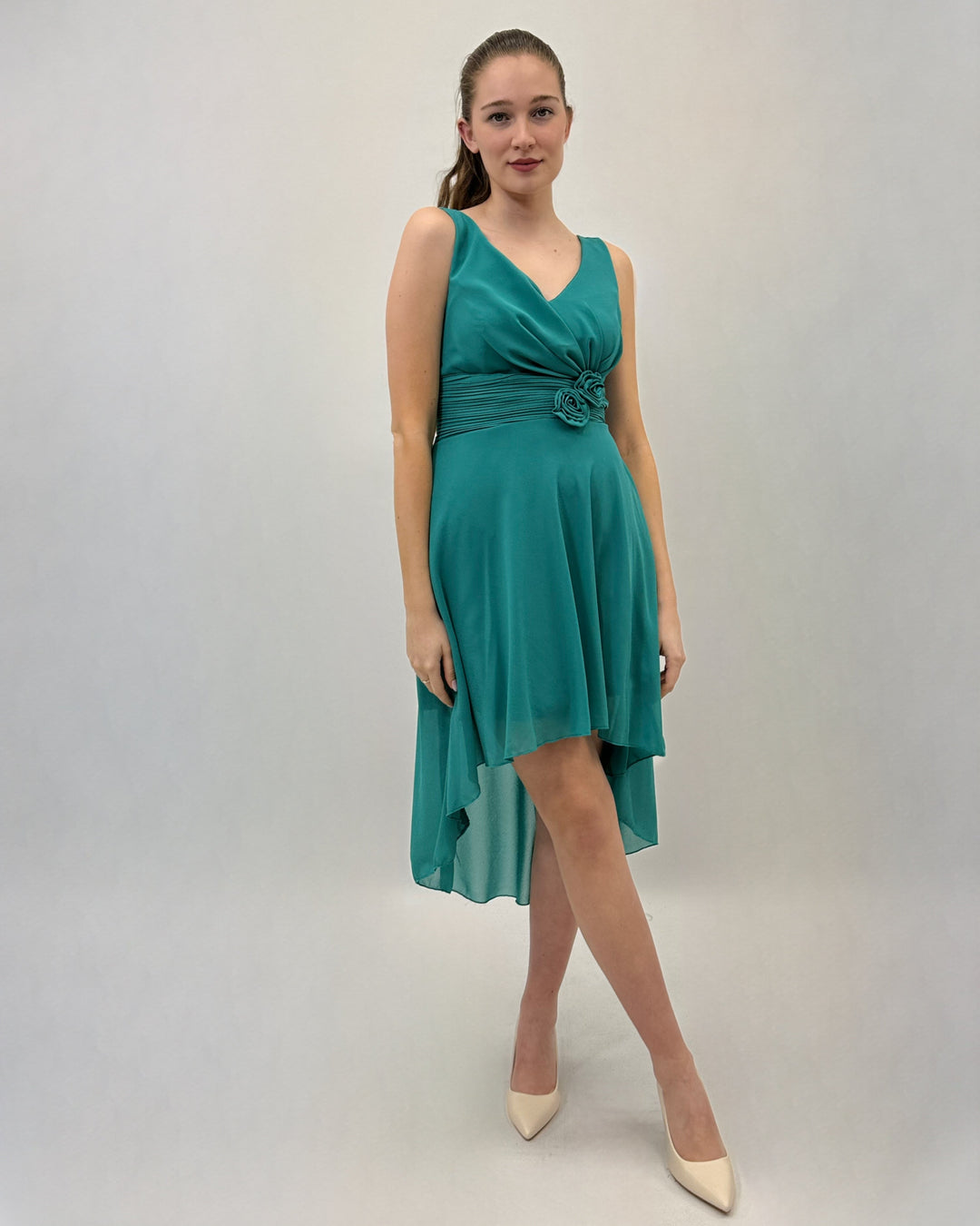 Emma & Rose Cape Town Moana™ flowing green dress for girls, lightweight abiti with soft fabric and elegant design.