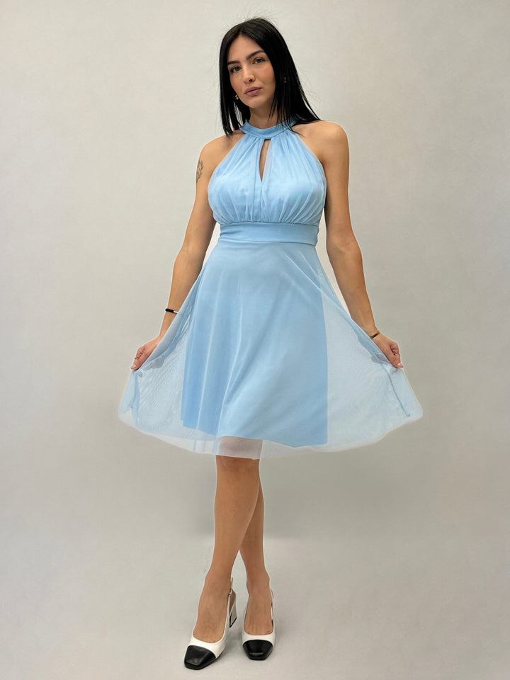 Light blue Greta™ Short Marisa Dress by Emma & Rose Cape Town, stylish abiti with a flattering fit and elegant design.