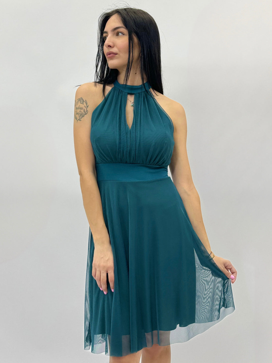 Light blue Greta™ Short Marisa Dress by Emma & Rose Cape Town, flowy abiti with a stylish, feminine design.