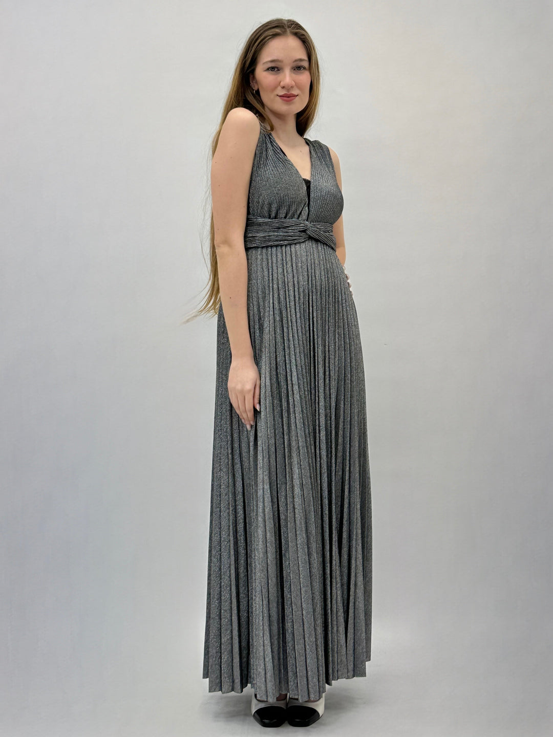 Light blue Selina flowing dress by Emma & Rose Cape Town, featuring a lightweight, elegant fabric and relaxed fit.