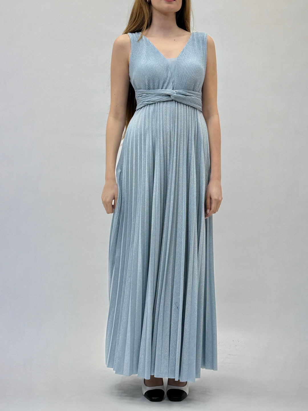 Light blue Selina™ flowing dress by Emma & Rose Cape Town, featuring a breezy, elegant design perfect for warm weather.