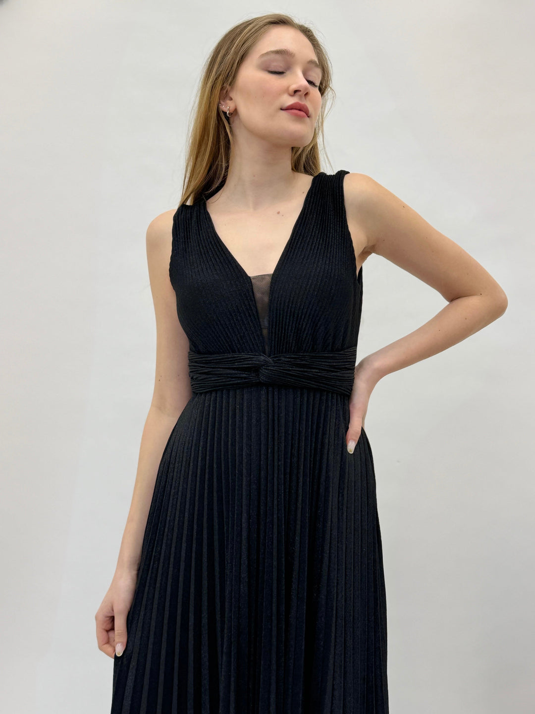 Light blue Selina™ flowing dress by Emma & Rose Cape Town, showcasing its elegant, breezy fabric and stylish design.