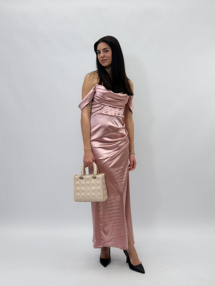 Pink Melanie flowing dress by Emma & Rose Cape Town, lightweight and elegant abiti with a soft, flowing fabric.