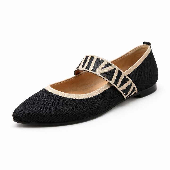 Beige Isadora™ Very Elegant Ballet Flat by Emma & Rose Cape Town, showcasing a sleek, classic design with a rounded toe.