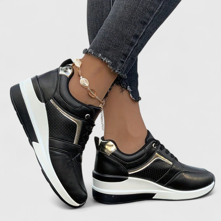 Beige Novyssa™ orthopaedic shoes by Emma & Rose Cape Town, showcasing cushioned soles and supportive design for comfort.