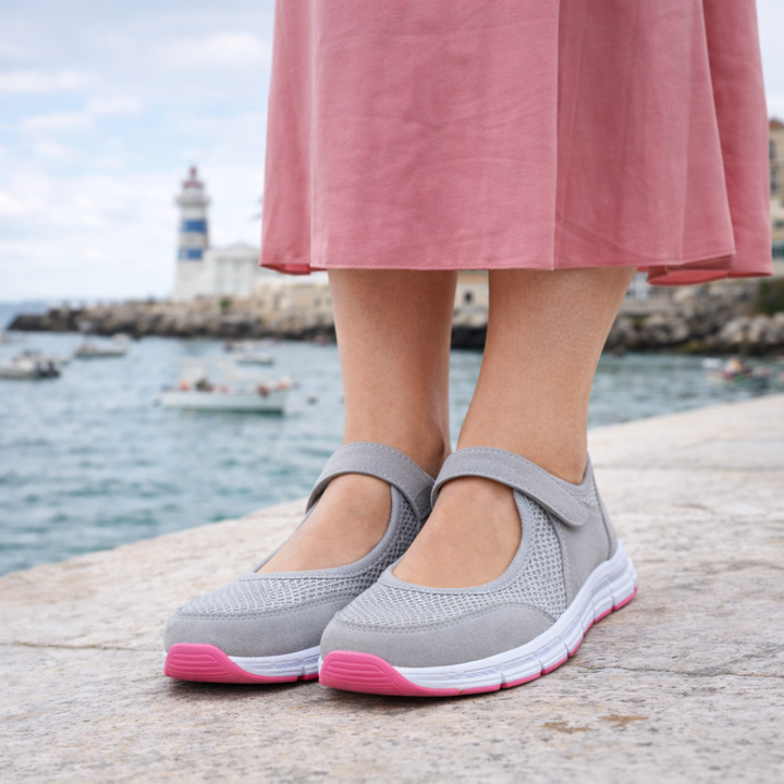 Black Xenia™ orthopaedic plus shoe by Emma & Rose Cape Town, featuring super comfortable, supportive footwear design.