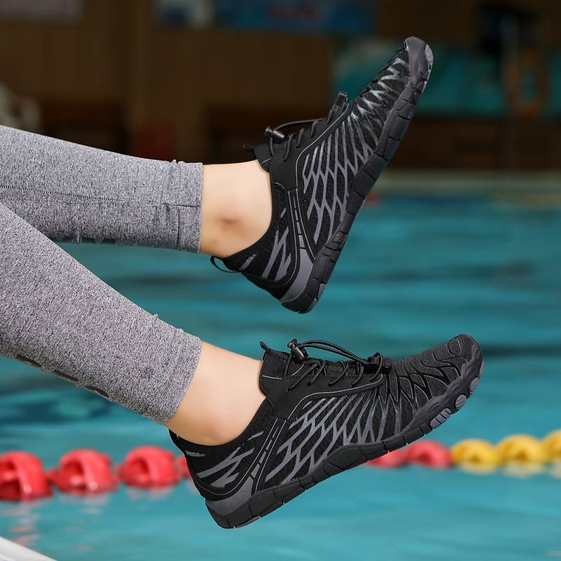 Black Outdoor™ Quickdry Barefoot Shoes by Emma & Rose Cape Town, lightweight and breathable for outdoor activities.