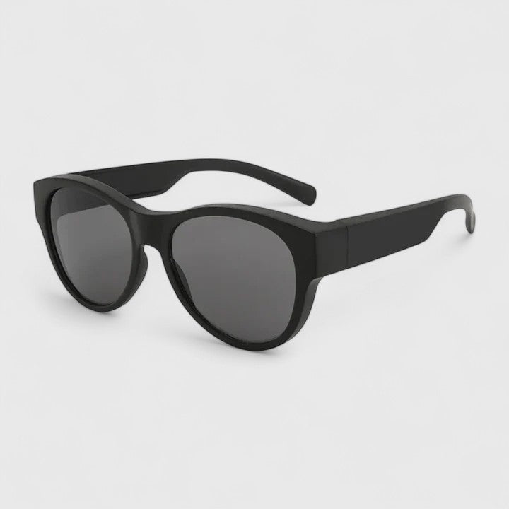 Emma & Rose Cape Town Journii stylish black sunglasses with sleek frame and tinted lenses, perfect for a modern, trendy look.