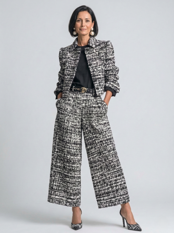 Black Lucía set by Emma & Rose Cape Town featuring a sophisticated, versatile design with stylish top and matching bottoms.