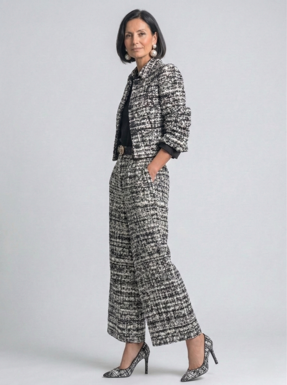 Emma & Rose Cape Town Lucía sophisticated and versatile set, featuring elegant black clothing with stylish details.