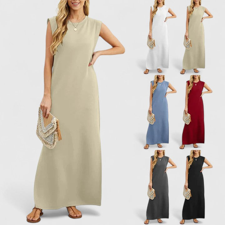 Black Marian™ elegant maxi dress by Emma & Rose Cape Town, featuring a flowing silhouette and stylish design.