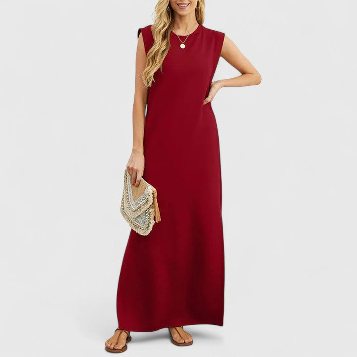 Black Marian™ elegant maxi dress by Emma & Rose Cape Town, featuring a flowing silhouette and stylish design.