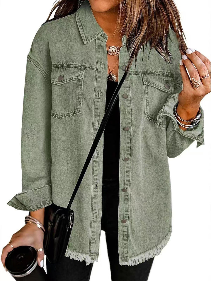 Emma & Rose Cape Town Roxane™ classic everyday soft luxurious fabric black jacket, shown from side angle.