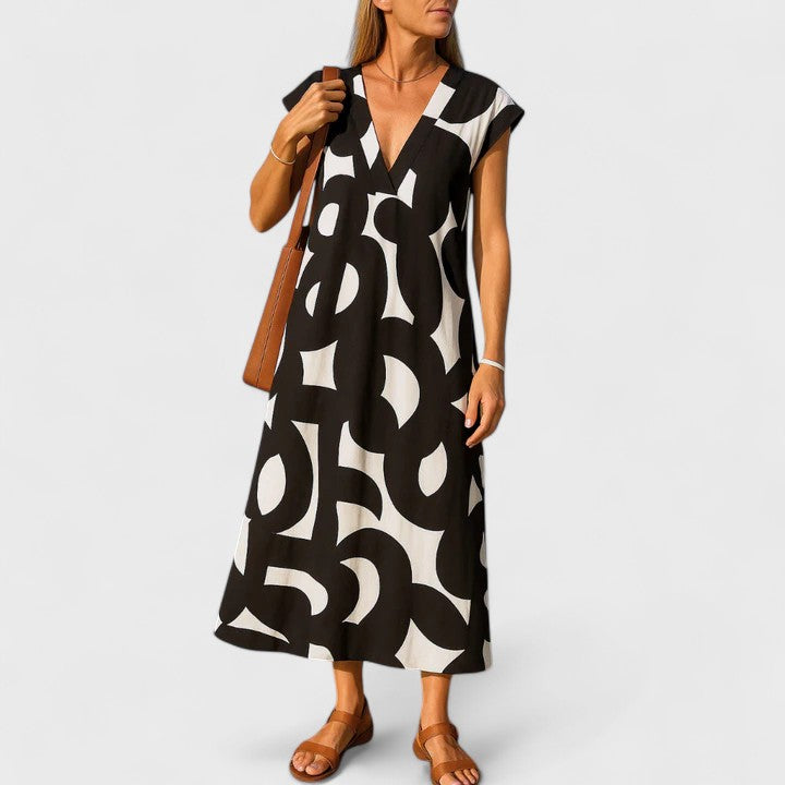 Valery™  |  Flowing V-neck Dress