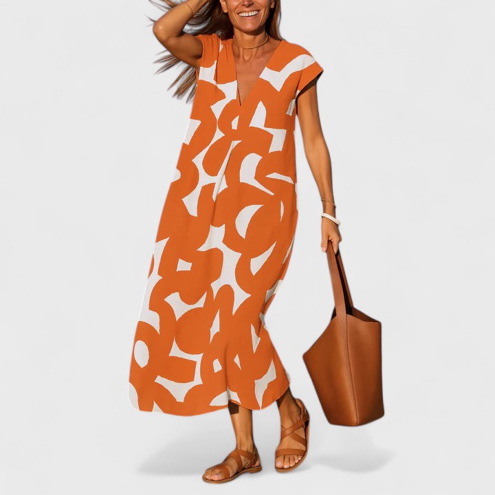 Valery™  |  Flowing V-neck Dress