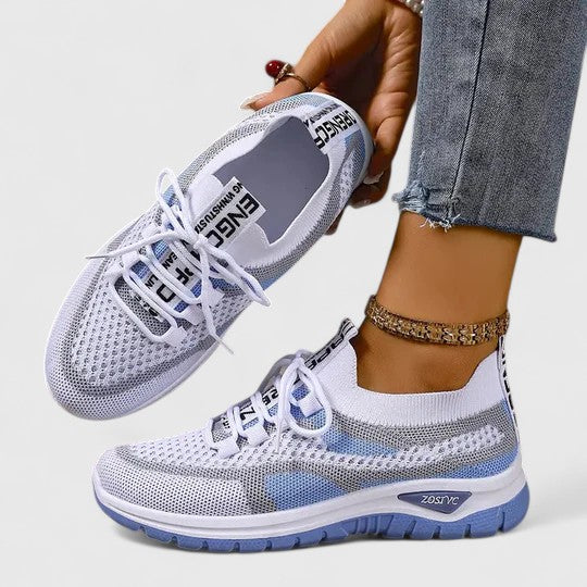 Blue Koralyn™ orthopaedic sneakers by Emma & Rose Cape Town, stylish comfort shoes with supportive design for everyday wear.