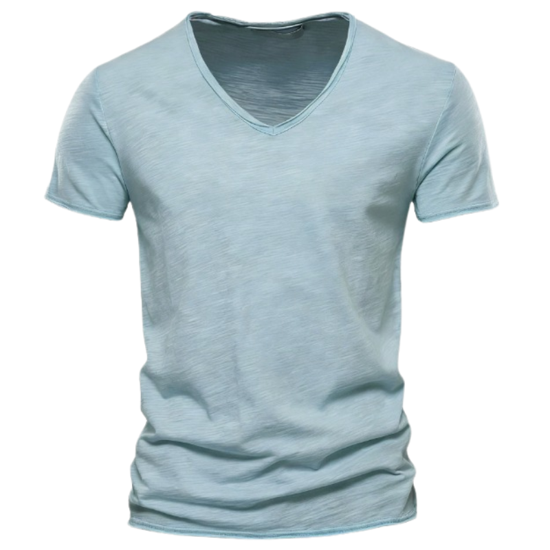 Emma & Rose Cape Town Cazel summer cotton T-shirt in blue, casual short-sleeve top for warm weather, Buy 1 Get 1 Free.