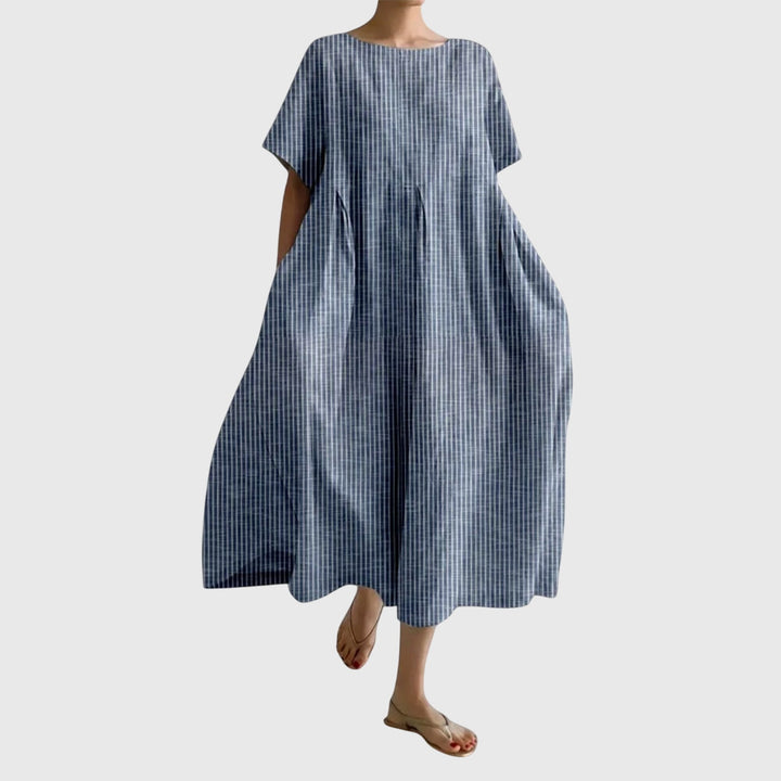 Emma & Rose Cape Town Isabell long casual dress in blue, featuring a flowing design and comfortable fit.