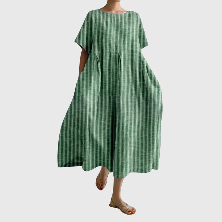 Emma & Rose Cape Town Isabell long casual dress in blue, flowing fabric with a relaxed fit and stylish design.