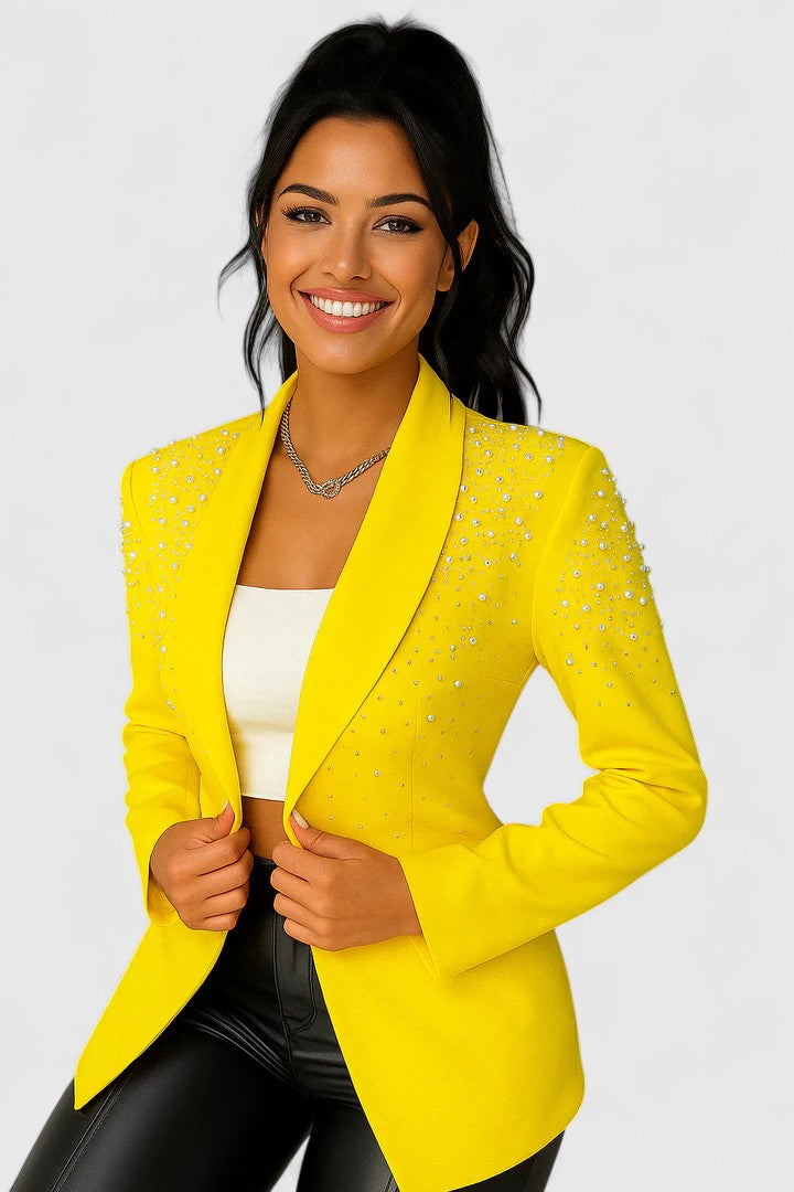 Lila™ elegant blazer by Emma & Rose Cape Town in blue, tailored fit with lapel collar and stylish design for sophisticated look.