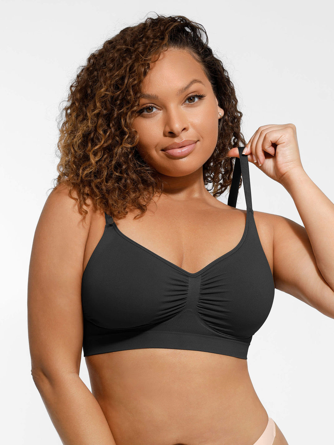 Pink Amy seamless shaping bra by Emma & Rose Cape Town, featuring smooth cups and supportive design.
