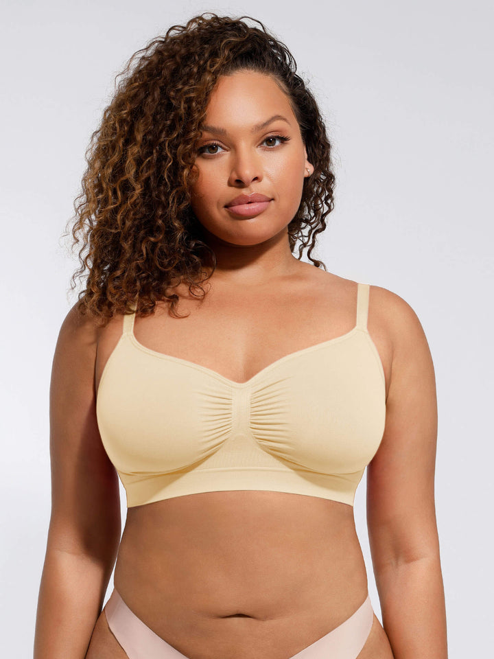 Pink Amy seamless shaping bra by Emma & Rose Cape Town, featuring smooth fabric and supportive design.