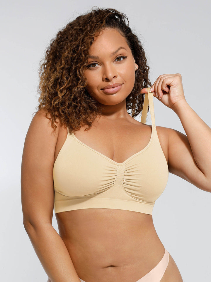 Pink Emma & Rose Cape Town Amy seamless shaping bra with smooth cups and adjustable straps, designed for comfortable support.