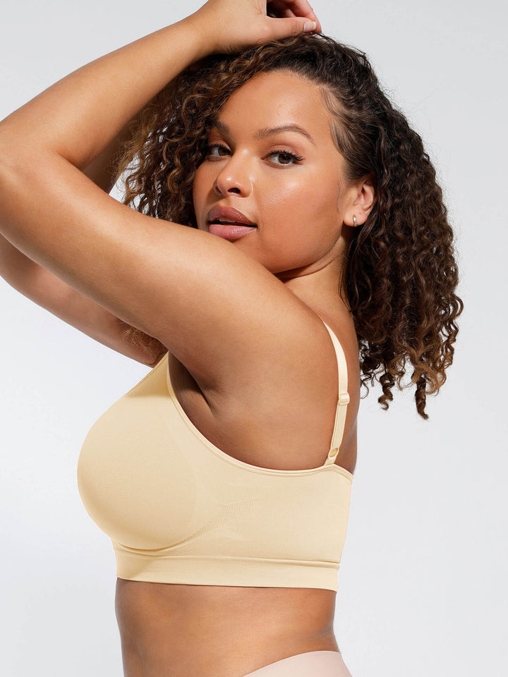 Pink Amy seamless shaping bra by Emma & Rose Cape Town, featuring smooth cups and supportive design.