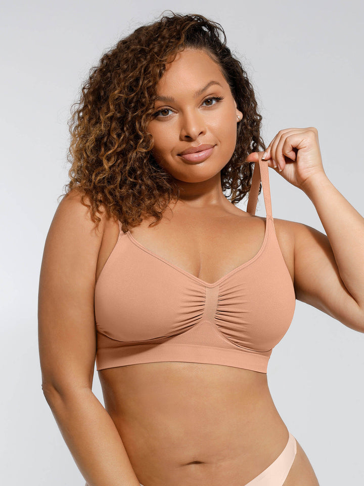 Pink Amy seamless shaping bra by Emma & Rose Cape Town, featuring smooth cups and supportive design for everyday wear.