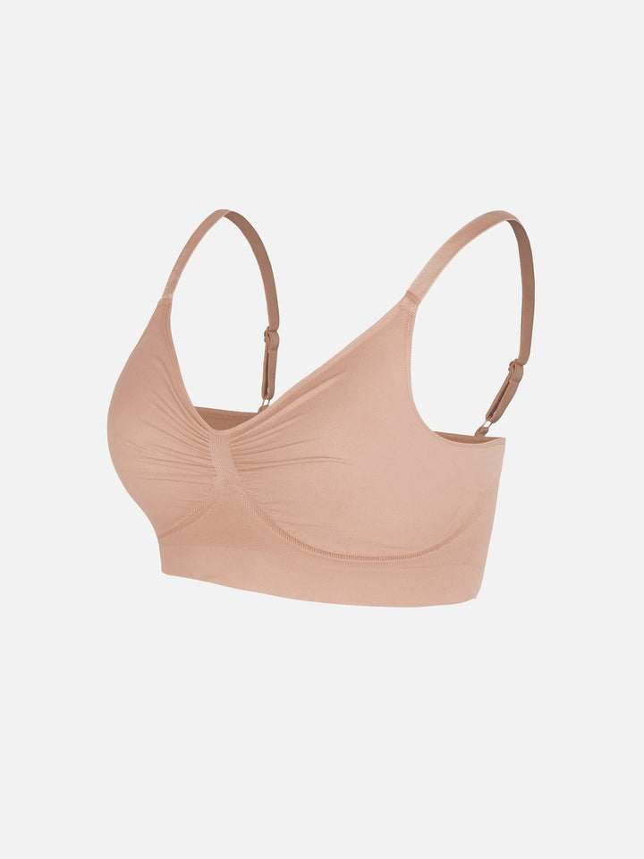 Pink Amy seamless shaping bra by Emma & Rose Cape Town, soft fabric with smooth, supportive cups and adjustable straps.
