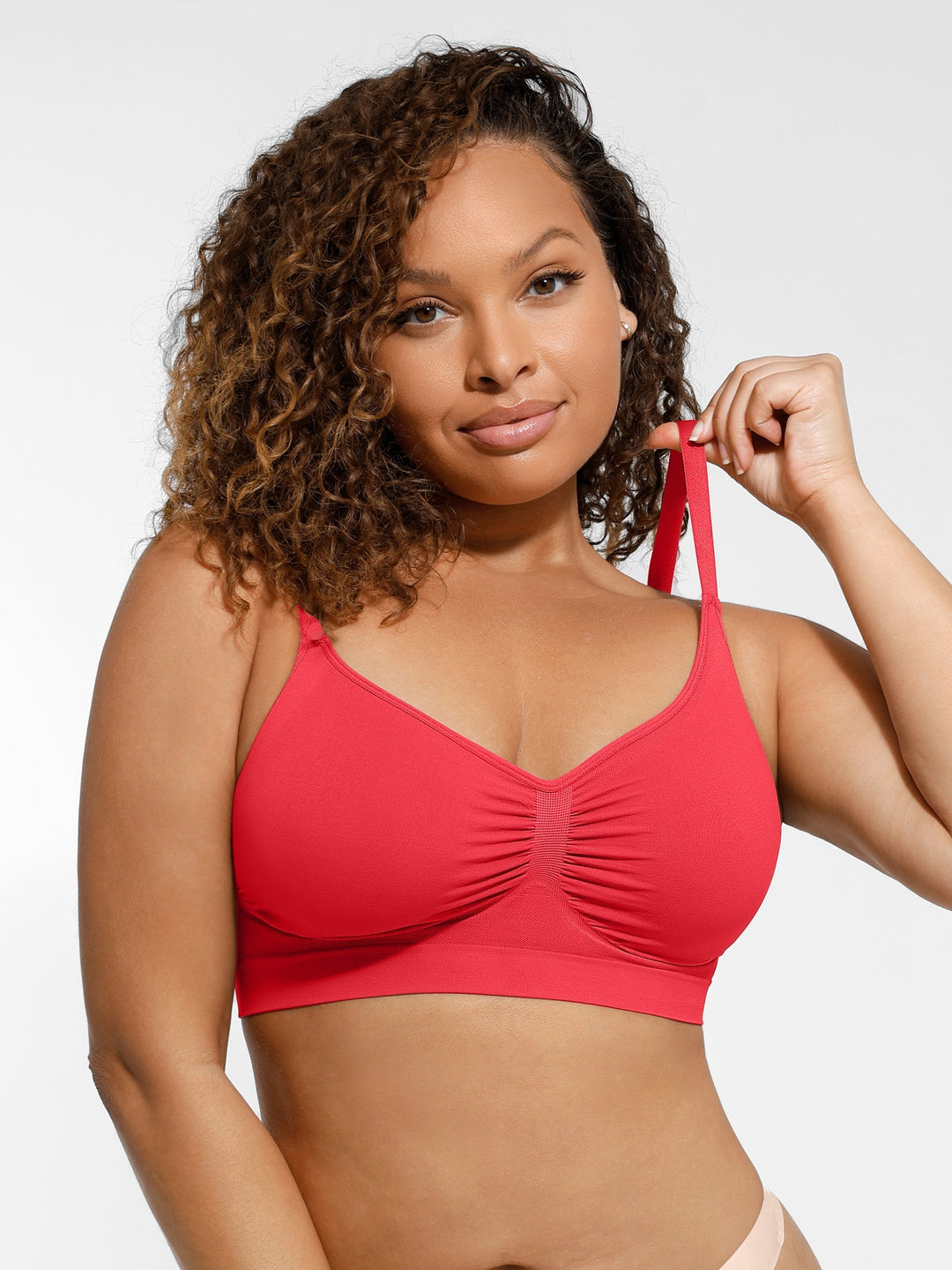 Pink Amy seamless shaping bra by Emma & Rose Cape Town, featuring smooth fabric and supportive design.