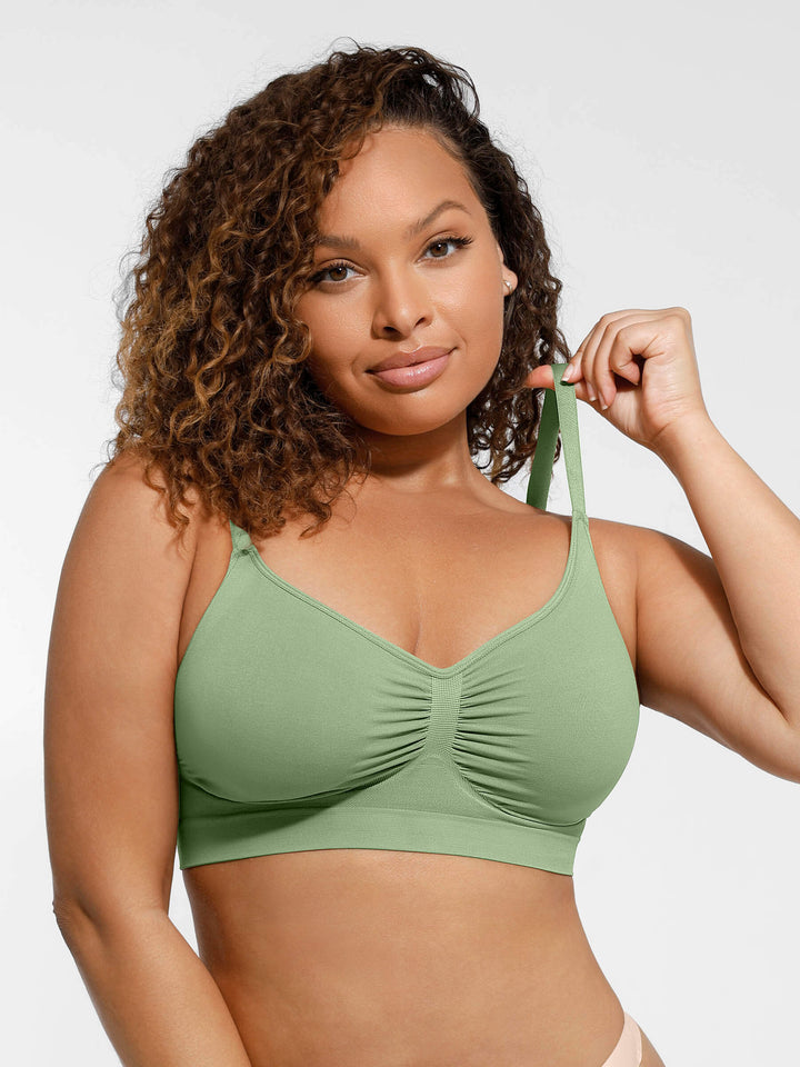 Pink Emma & Rose Cape Town Amy seamless shaping bra with smooth cups and adjustable straps for a comfortable fit.