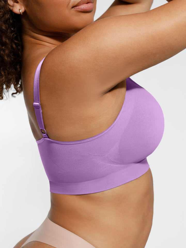 Pink Amy seamless shaping bra by Emma & Rose Cape Town, soft fabric with smooth cups and supportive underband.