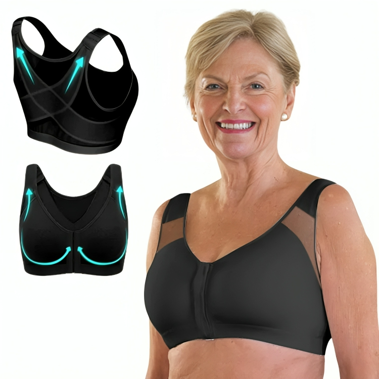Black Elsa™️ underwire-free support bra by Emma & Rose Cape Town, featuring comfortable, supportive design with no underwire.