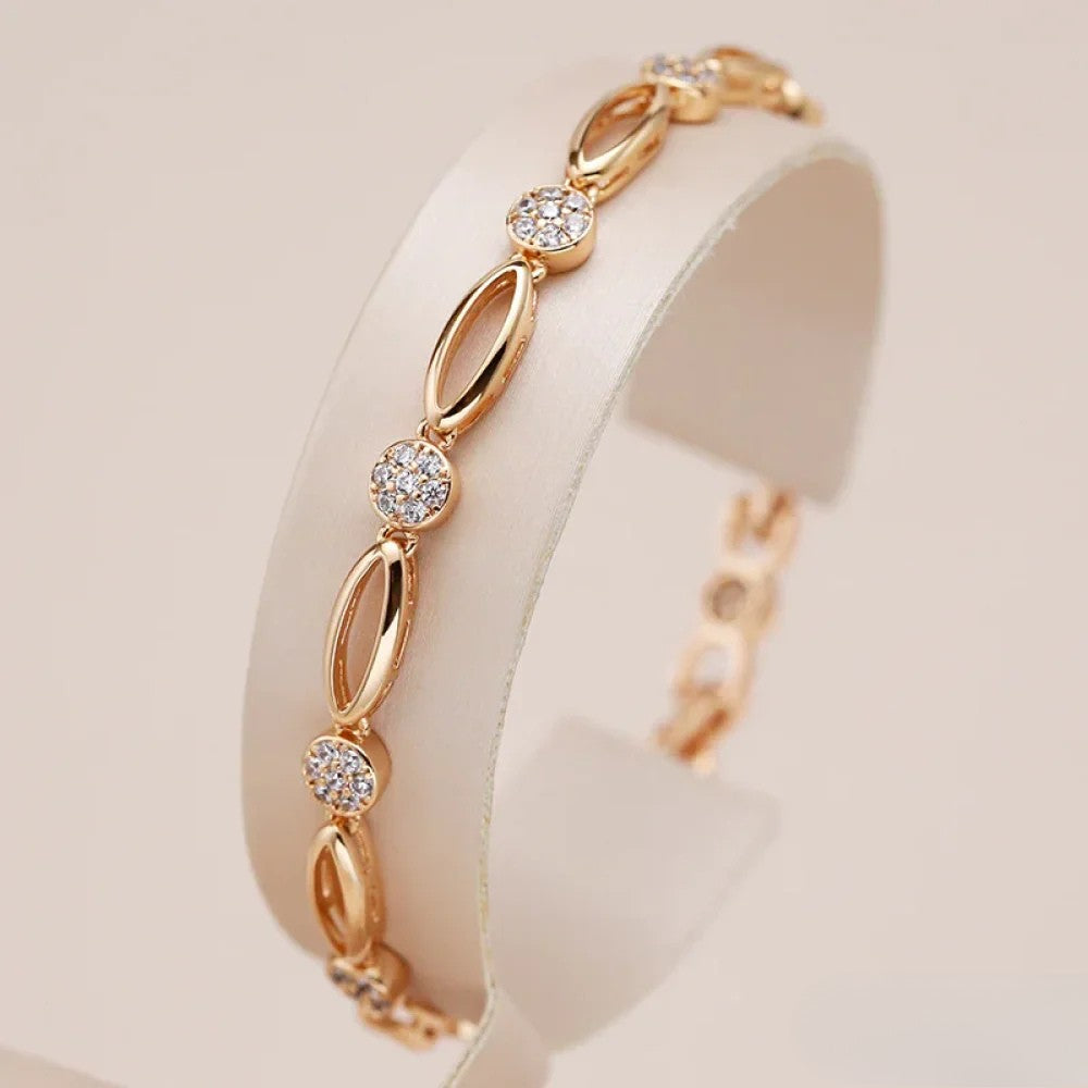 Emma & Rose Cape Town Xenia™ elegant bracelet featuring delicate design and intricate details on a sleek silver-toned bracelet.