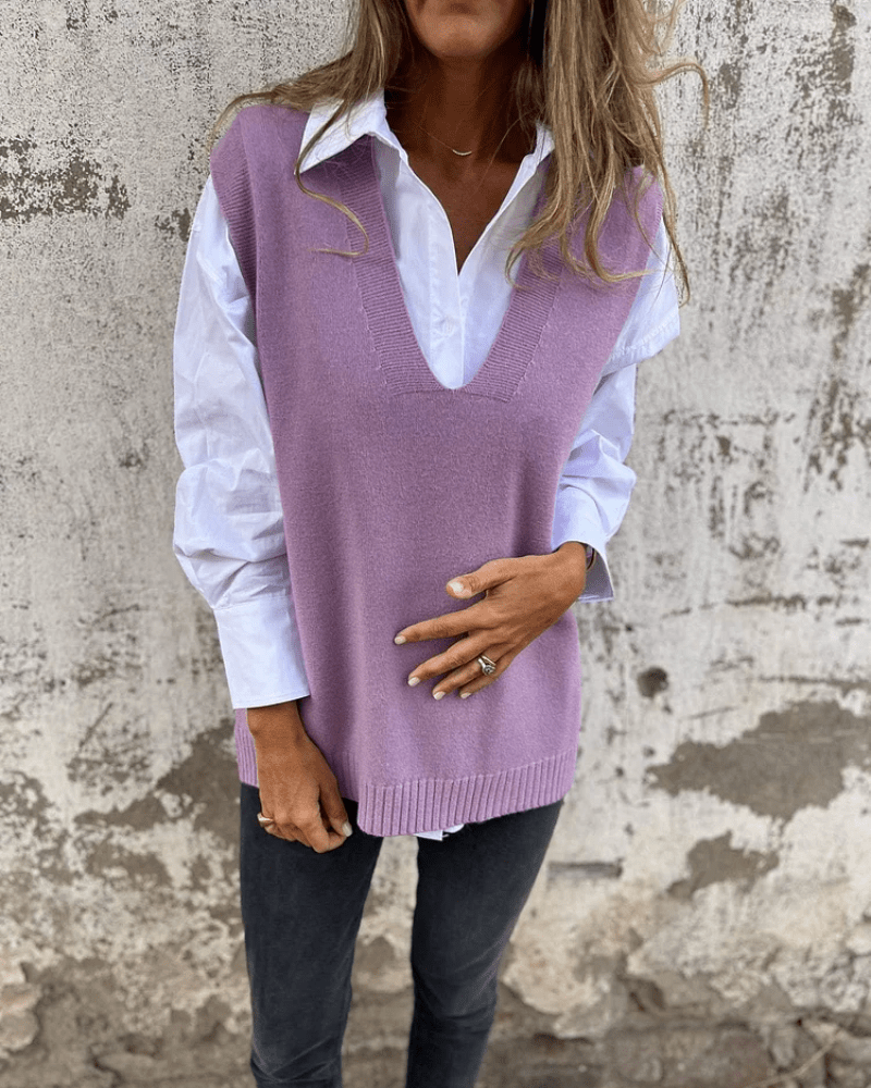 Brown Vyn™ elegant vest by Emma & Rose Cape Town, tailored fit with stylish details and quality fabric.