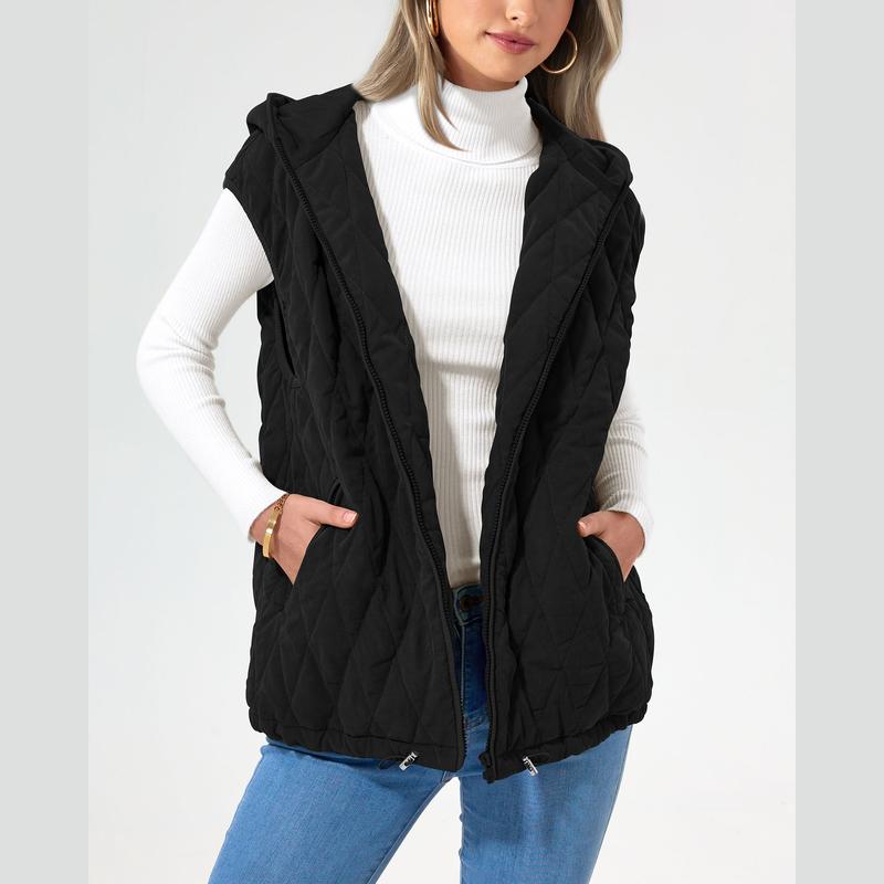Emma & Rose Cape Town Liam™ sleeveless hooded winter coat in camel color, showcasing a stylish and warm outerwear piece.