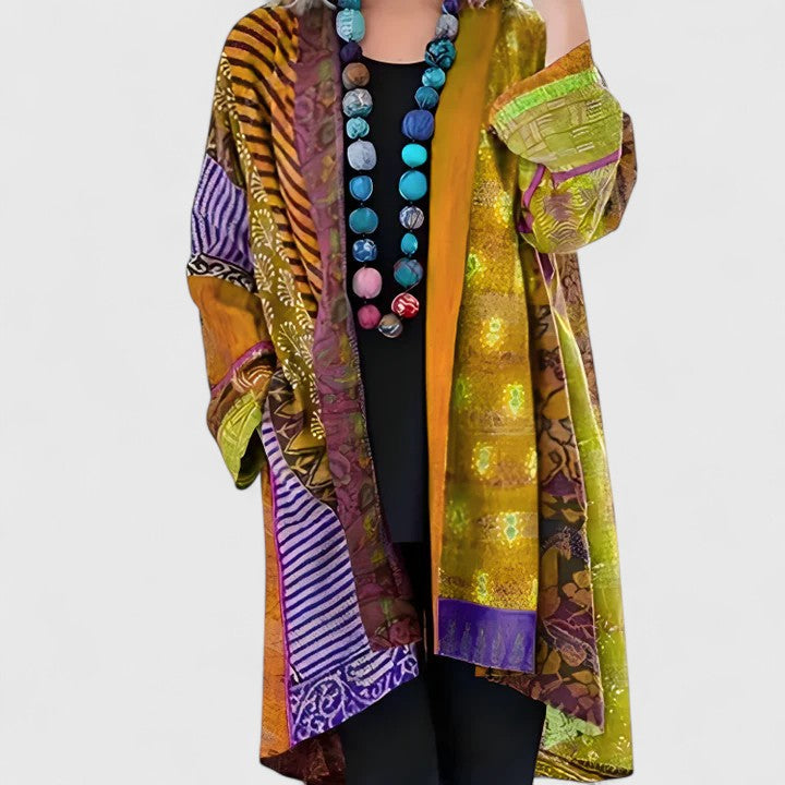 Blue Calirenne™ elegant women's cardigan by Emma & Rose Cape Town, featuring a soft, stylish knit design.