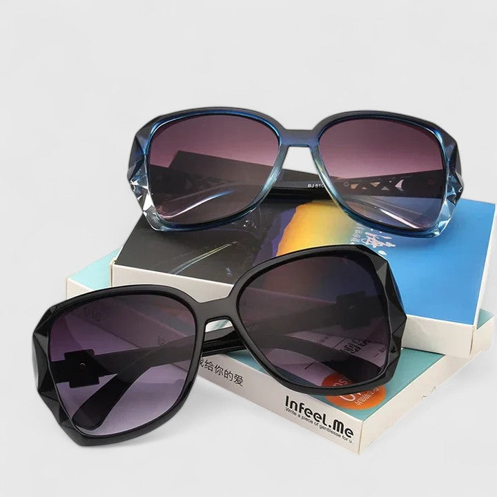 Emma & Rose Cape Town Avalynne sophisticated sunglasses with champagne-colored frames and stylish tinted lenses.