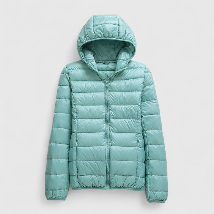 Emma & Rose Cape Town Nay comfortable jacket in champagne color, featuring a cozy, stylish design with soft fabric and tailored fit.