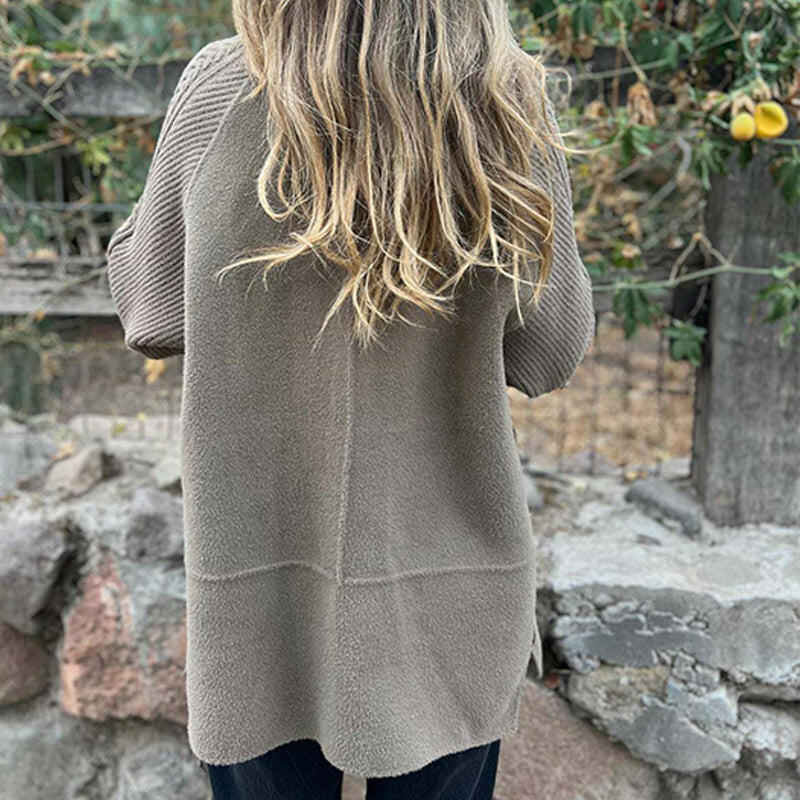 Taupe Emma & Rose Cape Town Vaesa™ sophisticated coat, stylish long coat with a tailored fit and elegant design.