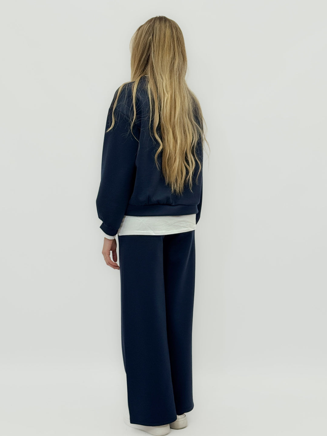 Emma & Rose Cape Town Vera™ lightweight double trousers in blue, shown in a natural fabric with a relaxed fit.