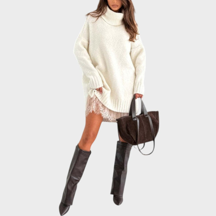 Emma & Rose Cape Town Aurora™ jumper dress set in brown, featuring a cozy jumper and matching dress for stylish comfort.