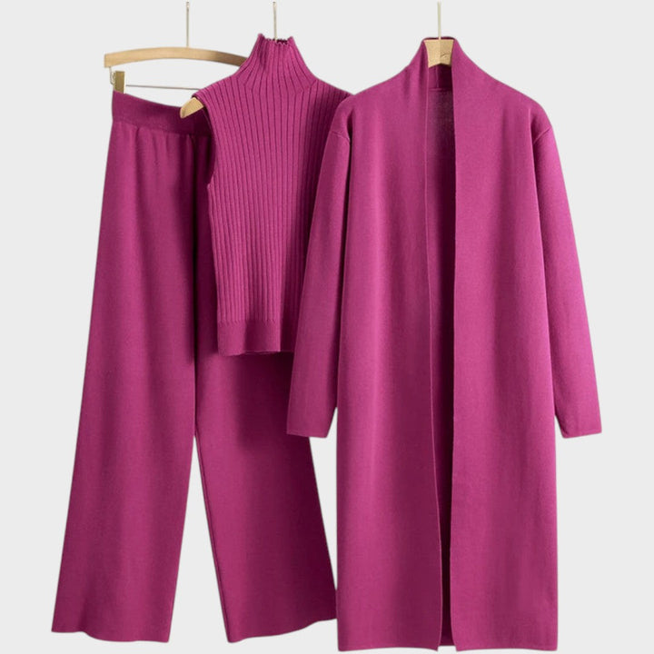 Olivia™ 3-piece conjunto set by Emma & Rose Cape Town, featuring stylish coordinated clothing pieces on a flat lay.