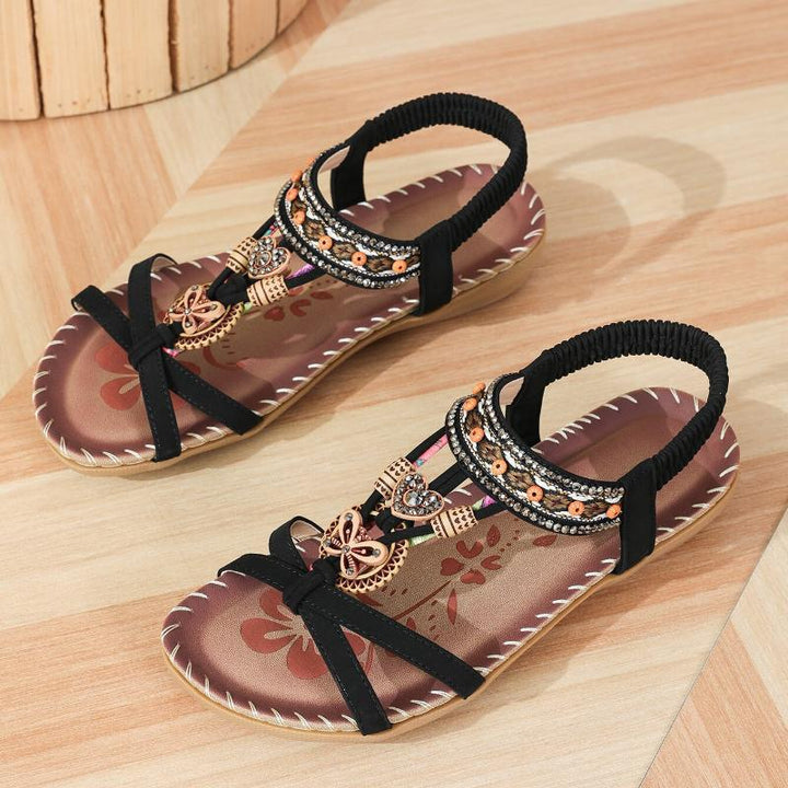 Dark green Lola™ orthopedic sandals by Emma & Rose Cape Town with cushioned footbed and supportive design for comfortable wear.