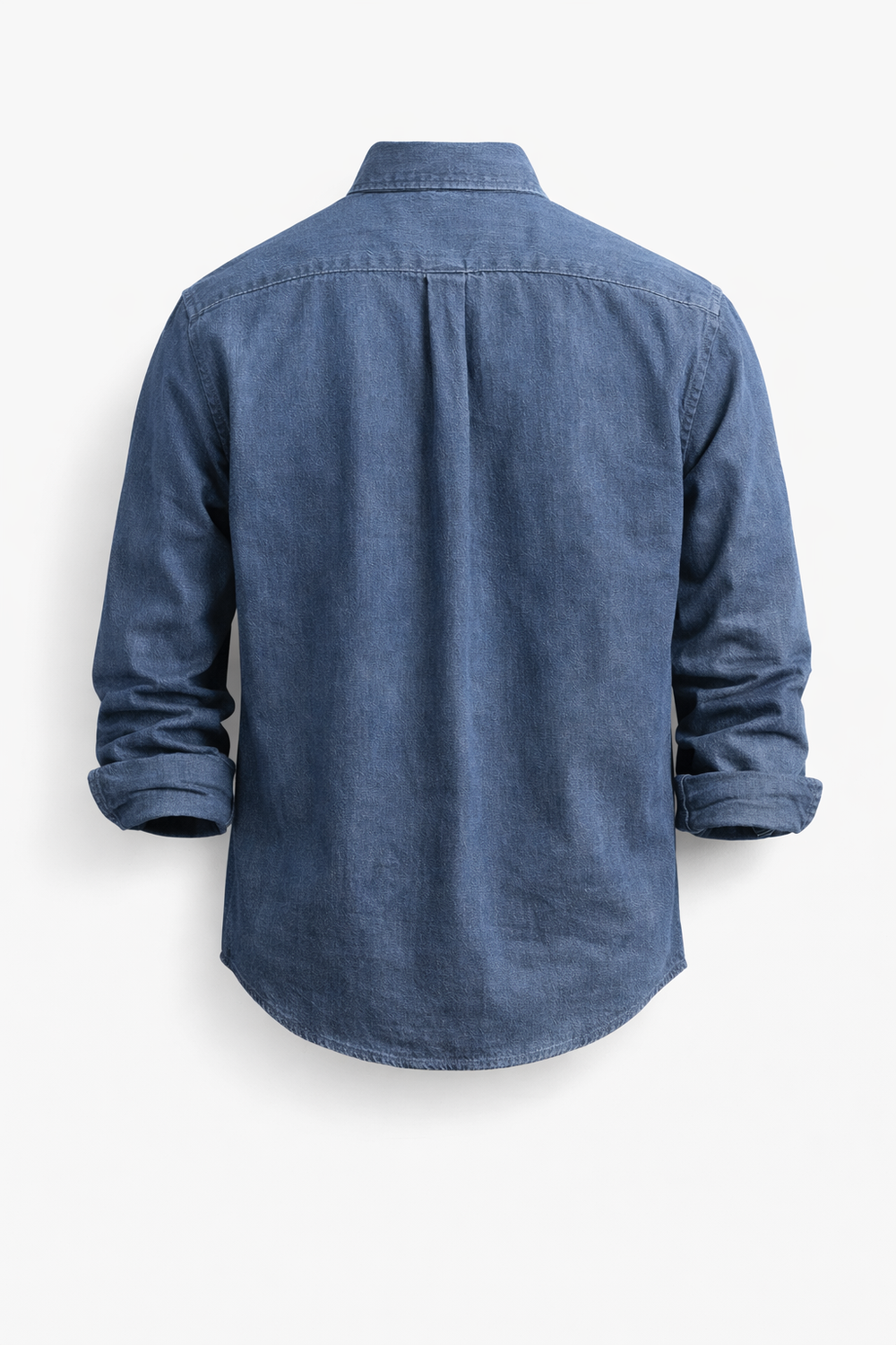 Back view of Emma & Rose Cape Town Keldros™ casual-chic shirt, showcasing stylish collar and relaxed fit fabric.