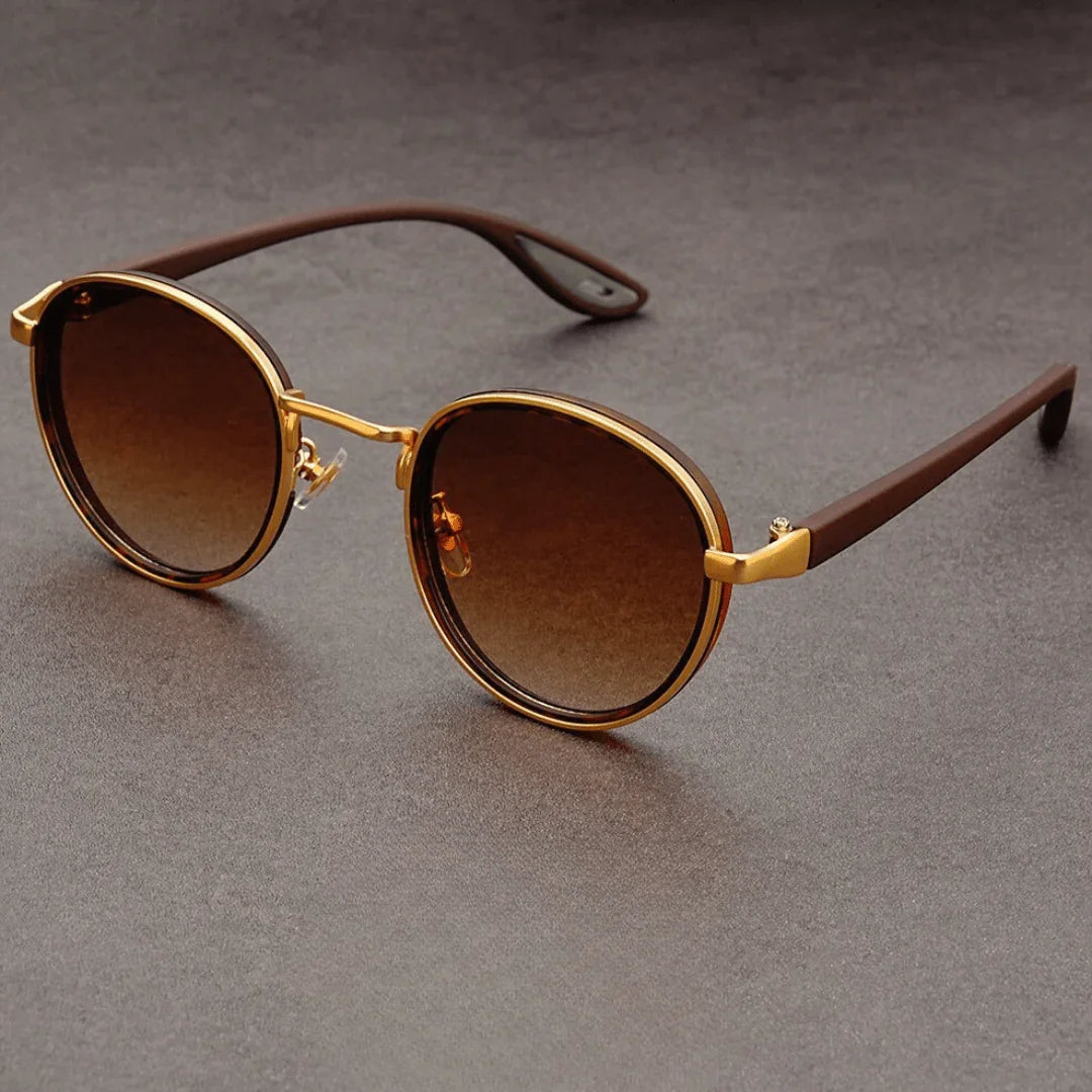 Emma & Rose Cape Town Carson Rift Shades with amber-tinted lenses and tortoiseshell frames, stylish sunglasses for sun protection.